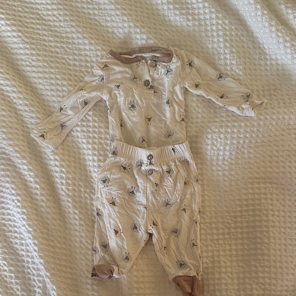 Adorable Cream Kids Matching Set - bamboo